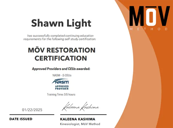 Chiropractor Las Vegas NV Shawn Light MOV Certification